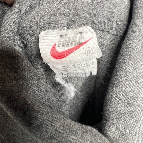 VTG 90's NIKE WHITE TAG 2XL Long Sleeve Grey Turtleneck Embroidered Swoosh USA - Picture 9 of 9